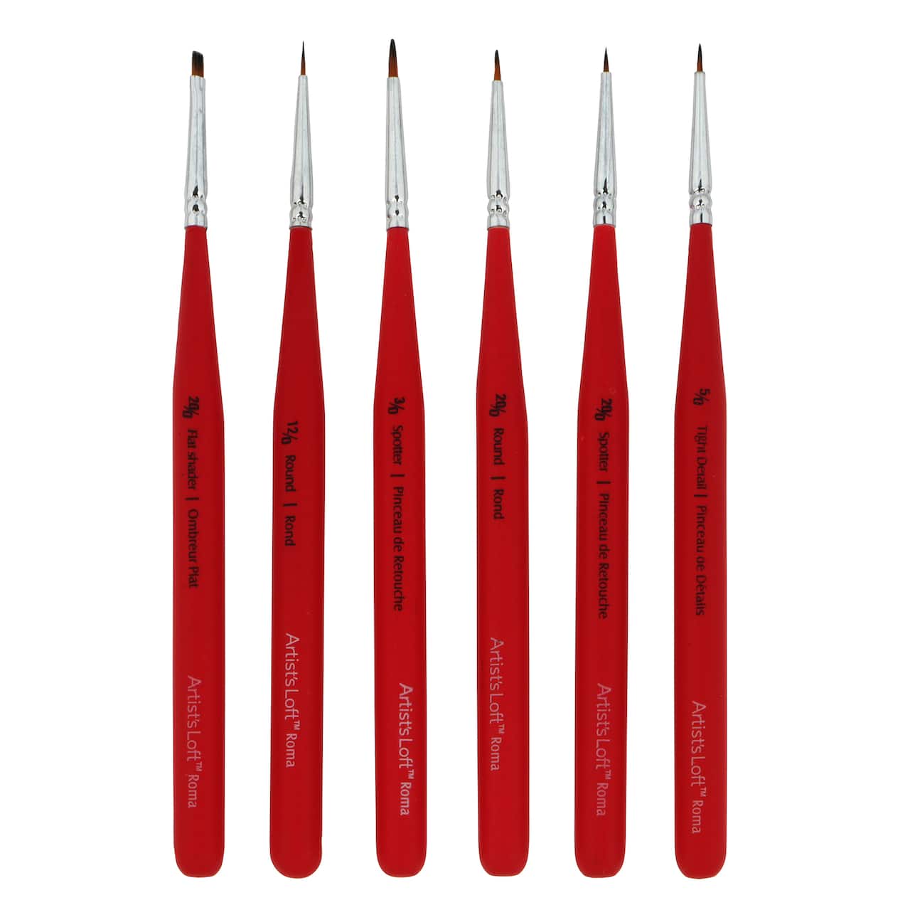 6 Pack: Roma Taklon Soft Touch 6 Piece Multi Media Brush Set by Artist's Loft®
